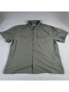 5.11 Tactical Shirt Mens Size 2XL Green Short Sleeve Tactical Button Up Workwear